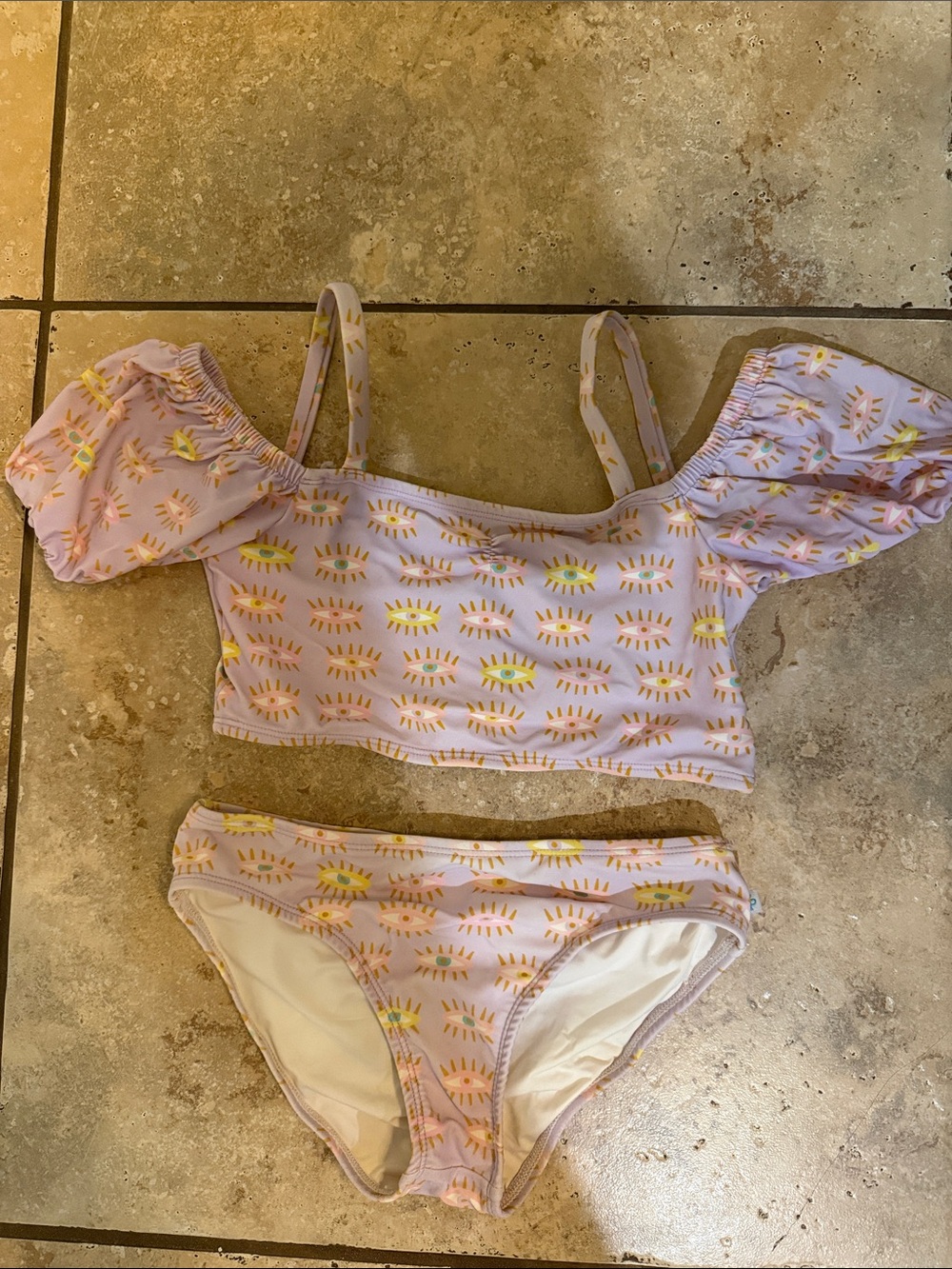 Posh Peanut Lavender Metallic Sunburst Two-Piece Bikini